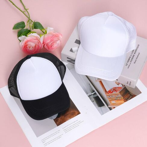 2 Pack Trucker Hat Bulk Mesh Cap for Women Men Adjustable Blank Hats for DIY Sports Outdoor in Saudi Arabia