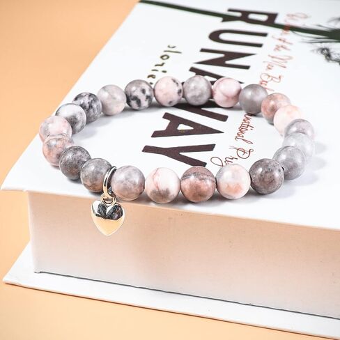 Caiyao Handmade Colorful Natural Stone Amethyst Healing Adjustable Braided Bracelet Inspirational Sweet Love Gemstone Bangle Friendship Jewelry Gifts for Women in Saudi Arabia