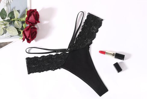 Avidlove Women Womens Cotton Thongs Sexy Lace Bikini Branties v Shape Weistband Tangas 1-4 packs in Kuwait