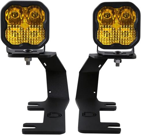 Diode Dynamics Stage Series Backlit Ditch Light Kit compatible with Chevrolet Silverado 1500 2014-2019, Bracket Only None in Kuwait