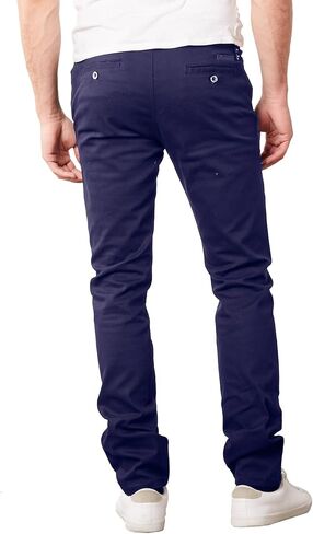 Galaxy by Harvic Mens Slim Fit Cotton Stretch Chino Pants in Kuwait