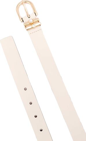 kate spade new york Women's 1 Inch Belt with Pearl & Heart Keppers, Leather Accessory, Adjustable Sizing in Saudi Arabia