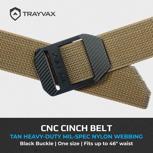 الحزام التكتيكي Trayvax ، حزام Cinch Web Nylon للرجال والنساء ، المشي في الهواء الطلق والإكسسوارات العسكرية ، CNC Machined in Saudi Arabia