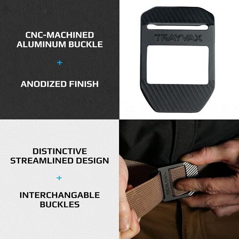 الحزام التكتيكي Trayvax ، حزام Cinch Web Nylon للرجال والنساء ، المشي في الهواء الطلق والإكسسوارات العسكرية ، CNC Machined in Saudi Arabia