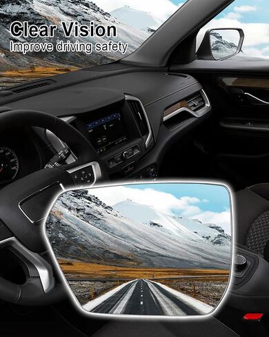 Driver Side Heated Mirror Glass Fit for GMC Equinox Chevy Terrain 2018-2024 Replace 23406428, Left Mirror Glass Lens with Blind Spot Detection in Saudi Arabia