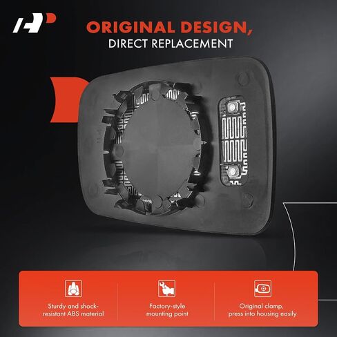 A-Premium Right Passenger Side Heated Mirror Glass with Backing Plate Compatible with BMW 323Ci 2000, 325Ci 2001-2006, 328Ci2000, 330Ci 2001-2006, 745i, 745Li, 750i, 750Li, 760i, 760Li - Blue in Saudi Arabia