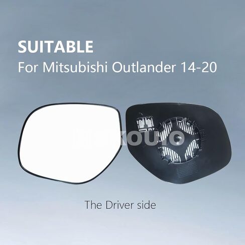 زجاج بديل للمرآة الجانبية لسيارات السائق لـ Mitsubishi Outlander 2014-2020 ، POWER POWER POWER SIDE SIDE LEDED View Glass for Mitsubishi Outlander 2014 2015 2015 2017 2018 2019 2020 in Saudi Arabia