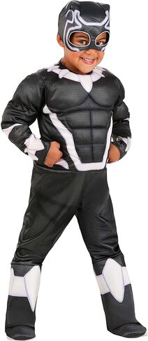 Marvel Spin Official Toddler Deluxe Halloween Costume - Premium Quality Padded Jumpsuit and Fabric Headpiece (3T-4T) in Kuwait