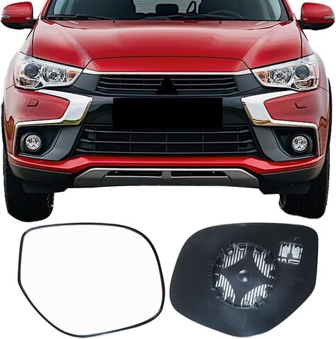 Driver Side Mirror Replacement Glass for Mitsubishi Outlander 2014-2020,Backing Plate Power Heated Left Side View Mirror Glass for Mitsubishi Outlander 2014 2015 2016 2017 2018 2019 2020 in Kuwait