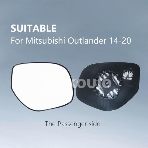Driver Side Mirror Replacement Glass for Mitsubishi Outlander 2014-2020,Backing Plate Power Heated Left Side View Mirror Glass for Mitsubishi Outlander 2014 2015 2016 2017 2018 2019 2020 in Kuwait