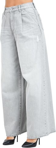 Armani Exchange Women's Super Wide Leg Cotton 5 Pocket Pant in Saudi Arabia