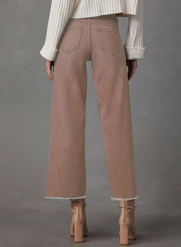 Wide Leg Jeans for Women High Waisted Stretchy Cropped Denime Pants Straight Leg Flare Baggy Jeans in Saudi Arabia