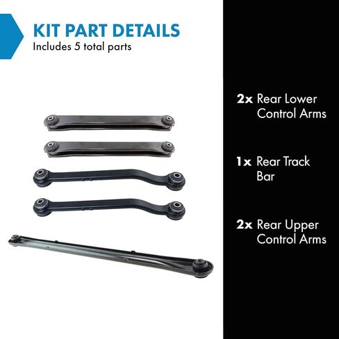 TRQ Rear Suspension Kit Control Arm Track Bar Compatible with 02-10 Cadillac 00-10 Chevrolet GMC in Saudi Arabia