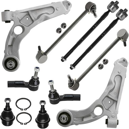 Detroit Axle - AWD Front End Kit لـ 14-18 Jeep Cherokee مع حزمة الطرق الوعرة ، أسفل الأسلحة السفلية قضبان ربط الكرة السفلية Sway Bars 2014 2015 2017 2017 2018 - 10pc set in Saudi Arabia