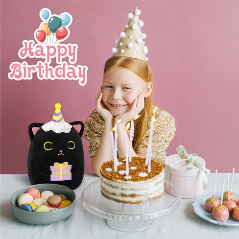 وسادة قطيفة لعيد الميلاد، لعبة حيوانات محشوة لقطط عيد الميلاد، حيوانات محشوة قطط وردية لطيفة مع هدايا، لعبة قطط عيد ميلاد سعيد، هدايا عيد ميلاد قطط ناعمة للأطفال البنات in Kuwait