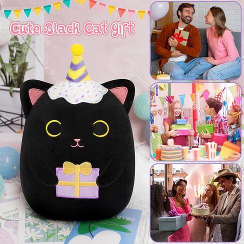 وسادة قطيفة لعيد الميلاد، لعبة حيوانات محشوة لقطط عيد الميلاد، حيوانات محشوة قطط وردية لطيفة مع هدايا، لعبة قطط عيد ميلاد سعيد، هدايا عيد ميلاد قطط ناعمة للأطفال البنات in Kuwait