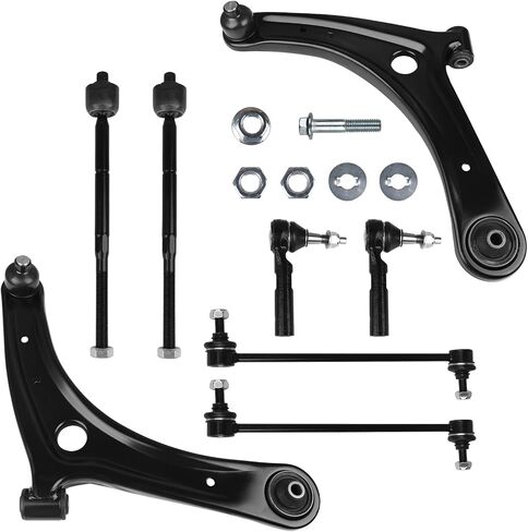 PAROD 8pcs Front Lower Control Arm Assembly Fit for 2007-2012 Dodge Caliber, 2007-2017 Jeep Compass, Patriot,Sway Bar Link, Inner Outer Tie Rod End, Left Right Replace for RK620066 RK620065 in Saudi Arabia