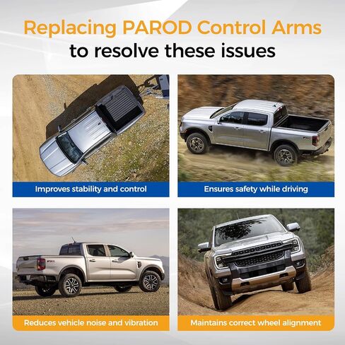 PAROD 8pcs Front Lower Control Arm Assembly Fit for 2007-2012 Dodge Caliber, 2007-2017 Jeep Compass, Patriot,Sway Bar Link, Inner Outer Tie Rod End, Left Right Replace for RK620066 RK620065 in Saudi Arabia