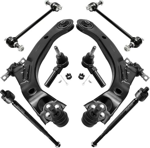 Detroit Axle - Front End 10pc Suspension Kit for Chevrolet Cobalt HHR Pontiac G5 Pursuit, 2 Lower Control Arms w/Ball Joints 4 Outer & Inner Tie Rod Ends 2 Sway Bar Links 2 Struts Replacement in Saudi Arabia