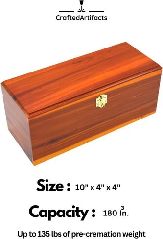 Aromatic Cedar Urn for Human and Pet Ashes, Cremation and Aquamation Urn for Adults, Infants, and Pets (Medium) in Saudi Arabia