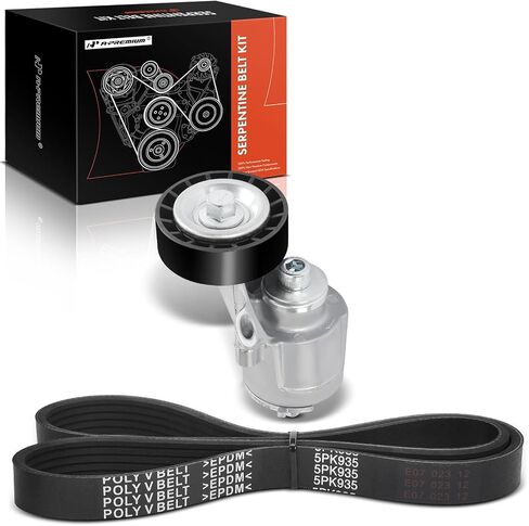 A-Premium Serpentine Drive Belt Kit with Tensioner Compatible with Volkswagen Cars - Passat 2012-2014, Beetle 2006-2010 2012-2015 - 2.5L in Saudi Arabia