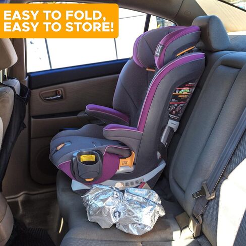 EcoNour Baby Car Seat Sun Shade Cover | Infant Car Seat Heat Protector | Reflective Shield Keeps Baby Seat Cool | UV Protection Baby Seat Cover for Travel | Blue in Kuwait
