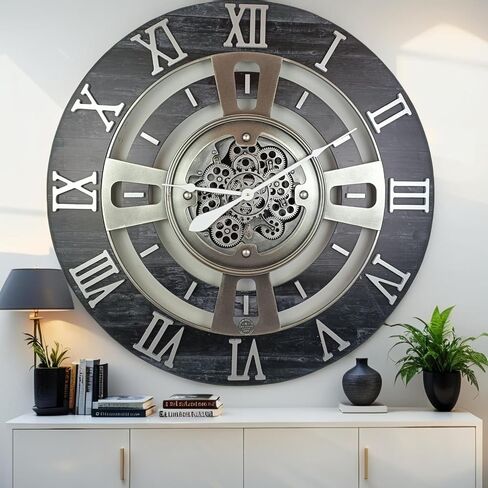 Lears Clock Gear Gear Clock Clock Line (الأسود القديم ، 36 بوصة (90 سم)) in Kuwait