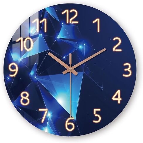 10 Inch Blue Marble Wall Clock Silent Non-Ticking - Kitchen Clocks Wall Battery Operated Battery Operated - Modern Wall-Clocks for Bathroom Office Bedroom Living Room Decor in Kuwait