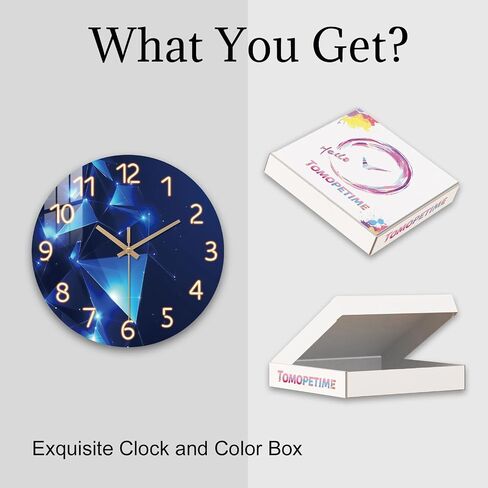 10 Inch Blue Marble Wall Clock Silent Non-Ticking - Kitchen Clocks Wall Battery Operated Battery Operated - Modern Wall-Clocks for Bathroom Office Bedroom Living Room Decor in Kuwait
