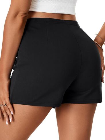 LYANER Women's Women's Casual High Waist A-line Side Slit Asymmetrical Hem Mini Skorts in Saudi Arabia