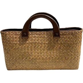 Women Straw Handbag Tote Bag Girls Handwoven Holiday Rattan Birthday Gift in Saudi Arabia
