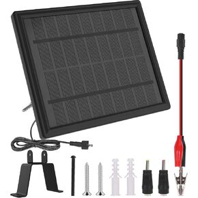 6V 4.5W لوحة شمسية لمغذيات الغزلان ، شاحن شمسي في الهواء الطلق مقاوم للماء متوافق مع بطاريات صيد الكاميرا Trail Trail Camera 6V ، شملت شريحة التثبيت ومقاطع التمساح in Kuwait