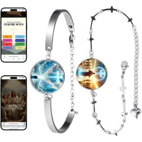 2 Pack Bible Verse Bracelets, Daily Christian Scripture Bracelets Inspirational Bible Christian Wristbands Gifts Wearable Jesus Faith Wristbands for Women Prayer in Saudi Arabia
