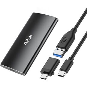 Aiibe External SSD 250GB External Hard Drive USB C Portable SSD, Up to 500MB/s, USB 3.1, External Solid State Drive 250GB USB SSD Drive for Laptop, Mac, PS4 (Black) in Kuwait