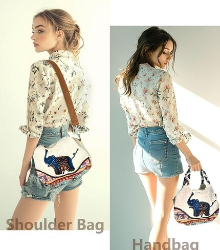 Mini Cotton Shoulder Bag Fashion Small Hand Knitting Tote Handbag in Kuwait