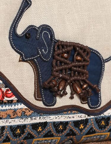 Mini Cotton Shoulder Bag Fashion Small Hand Knitting Tote Handbag in Kuwait