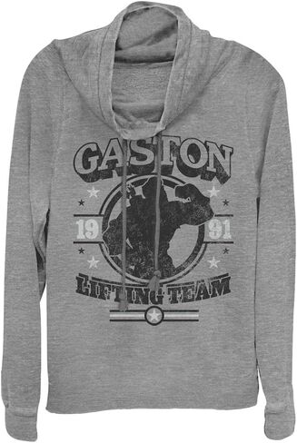 Disney Princess Gaston Gym Women's Long Sleeve Cowl Neck Pullover in Saudi Arabia