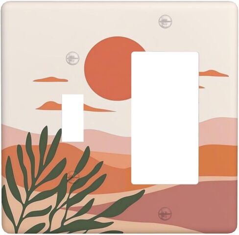 Decorative Switch Plates Funny Orange Cat Toilet Wood Background 3 Gang Wall Plate Triple Toggle Light Switch Cover Faceplate Electrical Wall Panels For Kids Room Home Decor in Saudi Arabia
