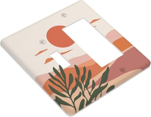 Decorative Switch Plates Funny Orange Cat Toilet Wood Background 3 Gang Wall Plate Triple Toggle Light Switch Cover Faceplate Electrical Wall Panels For Kids Room Home Decor in Saudi Arabia