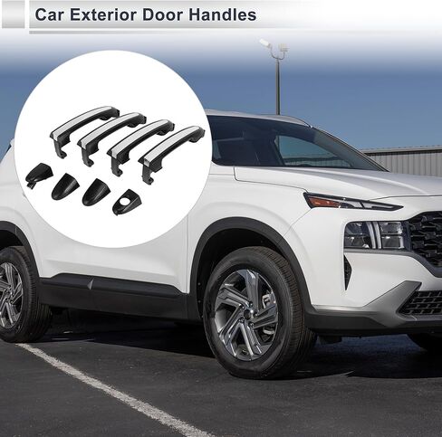 Front Left Right Rear Left Right Car Exterior Door Handles for Hyundai Santa Fe 2007-2012 Durable Door Handle Replacement ABS 1 Set in Saudi Arabia