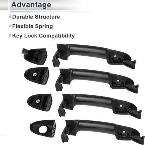 Front Left Right Rear Left Right Car Exterior Door Handles for Hyundai Santa Fe 2007-2012 Durable Door Handle Replacement ABS 1 Set in Saudi Arabia