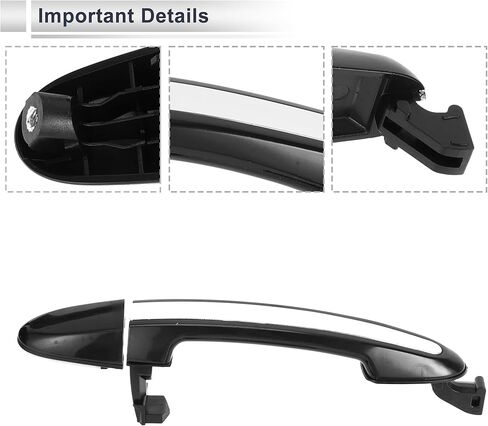 Front Left Right Rear Left Right Car Exterior Door Handles for Hyundai Santa Fe 2007-2012 Durable Door Handle Replacement ABS 1 Set in Saudi Arabia