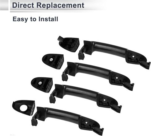 Front Left Right Rear Left Right Car Exterior Door Handles for Hyundai Santa Fe 2007-2012 Durable Door Handle Replacement ABS 1 Set in Saudi Arabia