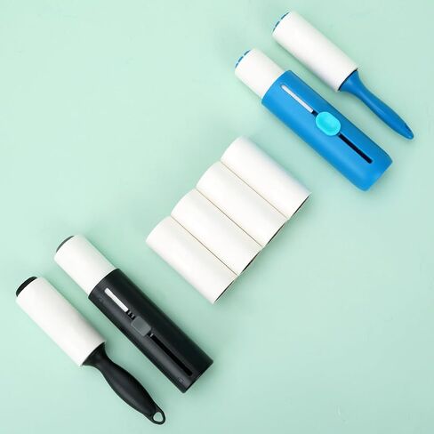 عبوات لينت بلس رولر مقاس 4 بوصات فقط من أجل مزيل الوبر القابل للسحب من فلينت بلس للملابس، بكرة لينت قابلة لإعادة الملء، عبوة 90 ورقة لاصقة إضافية (عبوة من 4، إجمالي 360 ورقة) in Kuwait