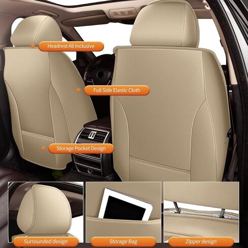 AOMSAZTO Car Seat Covers,Full Set 5 Seats Custom Fit for Kia Seltos 2021 2022 2023 2024 2025,Leather Car Seat Cover Seat Cushion Protector,Airbag Compatible Waterproof Black&Red in Saudi Arabia