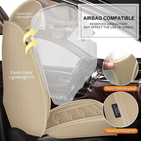 AOMSAZTO Car Seat Covers,Full Set 5 Seats Custom Fit for Kia Seltos 2021 2022 2023 2024 2025,Leather Car Seat Cover Seat Cushion Protector,Airbag Compatible Waterproof Black&Red in Saudi Arabia