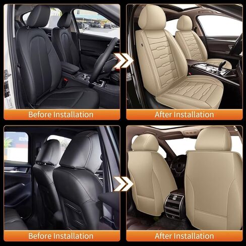 AOMSAZTO Car Seat Covers,Full Set 5 Seats Custom Fit for Kia Seltos 2021 2022 2023 2024 2025,Leather Car Seat Cover Seat Cushion Protector,Airbag Compatible Waterproof Black&Red in Saudi Arabia