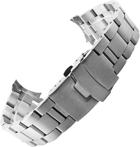 Stainless Steel Strap for Casio Duro MDV-107-1A MDV-106 Marlin Replacement Men Diving Metal Curved End Watch Bracelet Band 22mm(5Parts) in Kuwait