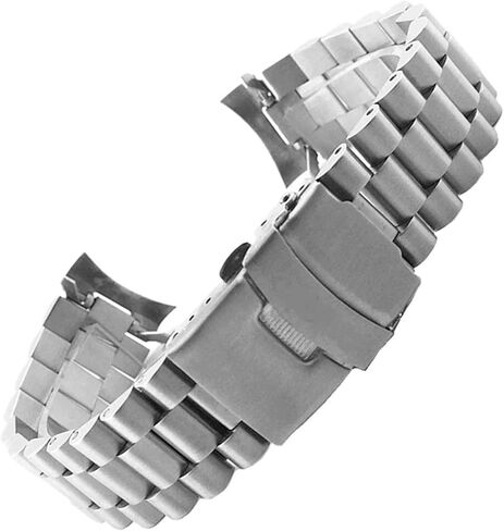 Stainless Steel Strap for Casio Duro MDV-107-1A MDV-106 Marlin Replacement Men Diving Metal Curved End Watch Bracelet Band 22mm(5Parts) in Kuwait