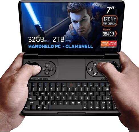 GPD Win Mini 2024 Handheld Gaming PC, AMD Ryzen 7 8840U, 8C/16T up to 5.1GHz, Radeon 780M GPU, 32GB LPDDR5 RAM, 1TB NVMe SSD, 7" 1080p 120Hz Touchscreen, Wi-Fi 6 in Saudi Arabia